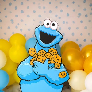 Cookie Monster Custom characters / Sesame street party props/ cutouts/standees/custom party decorations/custom orders / Sesame street