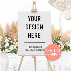Druckservice für Schilder | Gedrucktes Hochzeit Willkommensschild | Drucken Sie jedes Design | Laden Sie Ihre Druckdatei | Schaumplattendruck | Posterdruck