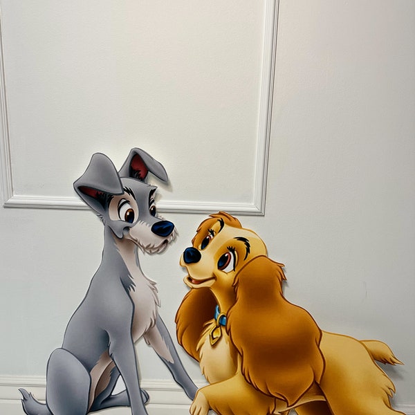 Lady and the Tramp cutouts | Lady and the Tramp birthday party | Disney cutouts | Custom Foam cutouts | Custom character cutouts | Disney