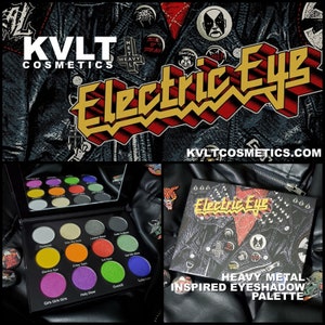 Heavy Metal Eyeshadow Palette - ELECTRIC EYE - The worlds only TRUE Heavy Metal inspired eyeshadow palette