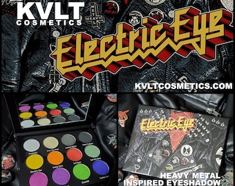 Heavy Metal Eyeshadow Palette - ELECTRIC EYE - The worlds only TRUE Heavy Metal inspired eyeshadow palette