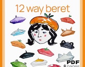 12 Way Beret - Cute Sewing Pattern PDF Download