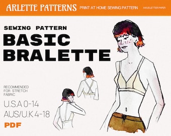 Basic Bralette - Sewing Pattern PDF Download