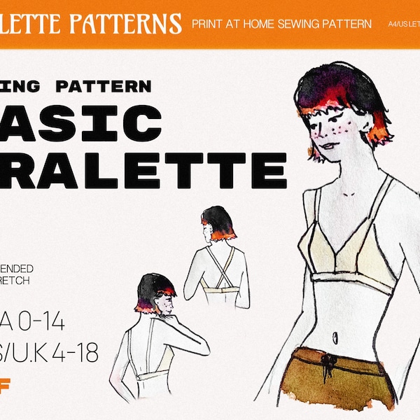 Basic Bralette - Sewing Pattern PDF Download