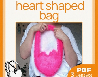 Heart Shaped Bag - Sewing Pattern PDF Download