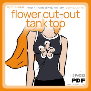 Canotta con fiori ritagliati - Modello di cucito PDF da scaricare