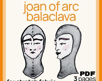 Joan of Arc Balaclava - Sewing Pattern PDF Download