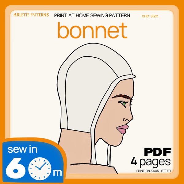 Bonnet - Sewing Pattern PDF Download