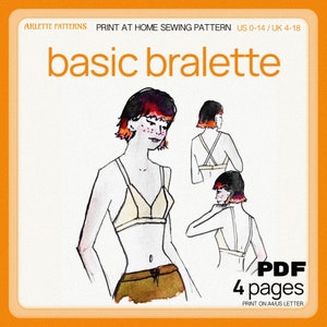 Basic Bralette - Sewing Pattern PDF Download