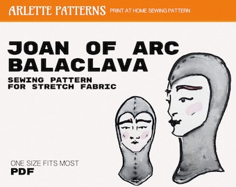 Joan of Arc Balaclava - Sewing Pattern PDF Download