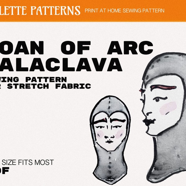 Joan of Arc Balaclava - Sewing Pattern PDF Download