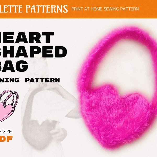 Heart Shaped Bag - Sewing Pattern PDF Download