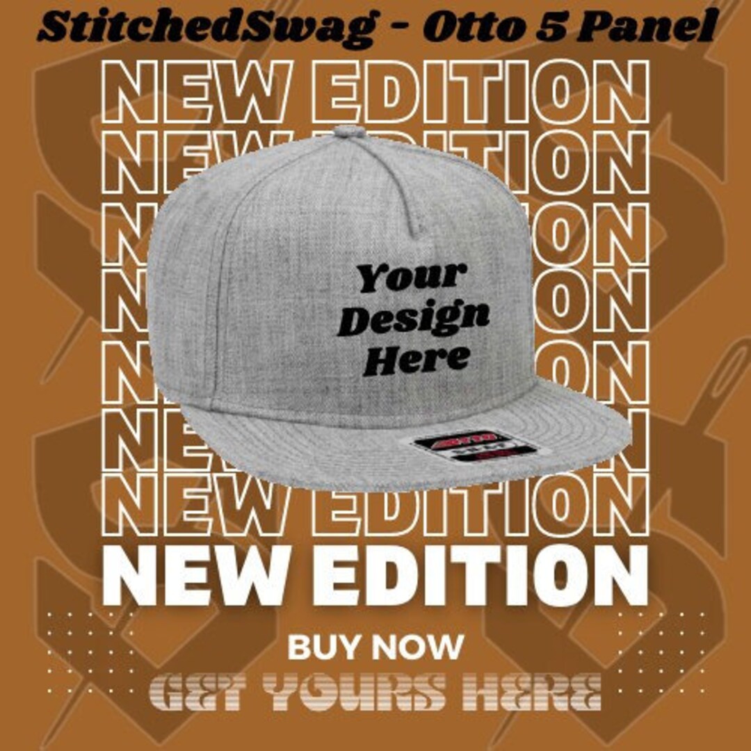 Custom 5 Panel Snapback Cap / Otto Classic Snap Back / Embroidered Hat ...