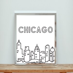 Chicago Print, Travel Print, Digital Print, City Print