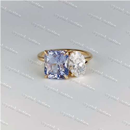 Radiant Cut Natural Tanzanite Engagement Ring Diamond Ring Solid 14K shops Yellow Gold Wedding Ring Art Deco Promise Ring Birthday Gift for Her