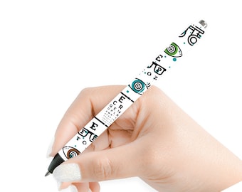 Optometry Themed Gel Pens - custom epoxy pens for eye doctor, optician, ophthalmologist - personalize with name or charms