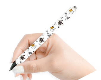 Cat Pens - 4 customizable designs - I love Cats epoxy gel pen with optional enamel charms