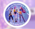Personalised K Pop Demon Hunters Inspired Birthday Party Stickers Thank You For Coming Party Sweet Cones Gift Labels Present Bag Tag