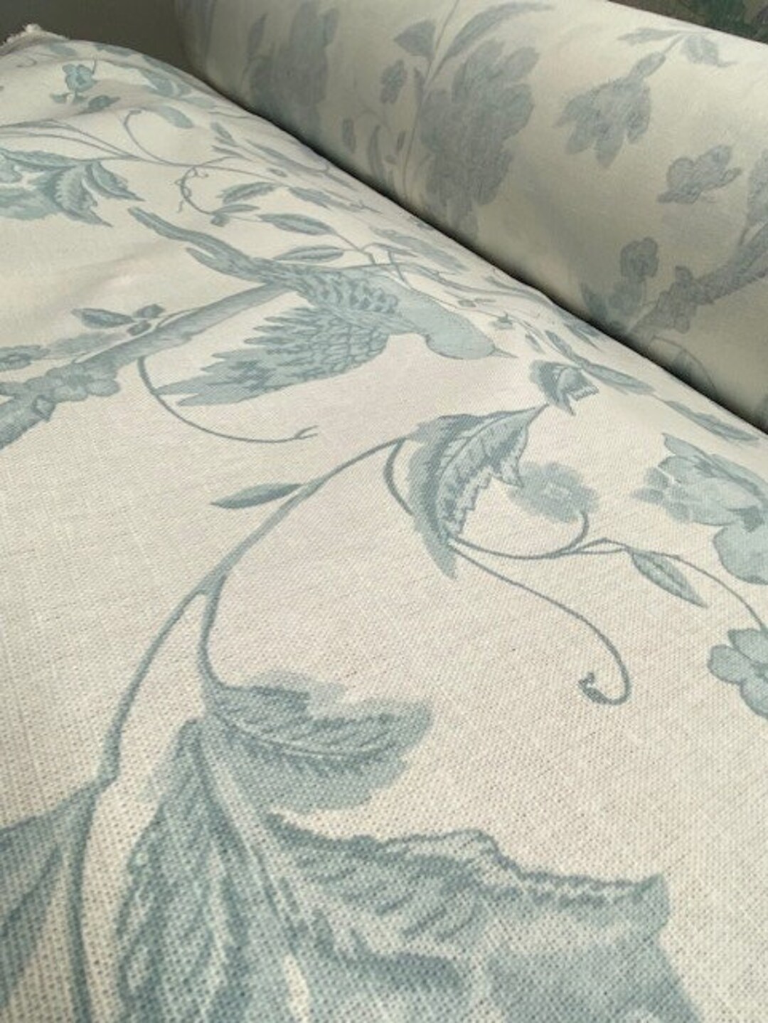 Summer Palace off White / Duck Egg Laura Ashley Genuine Fabric Etsy UK