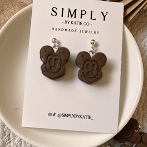 Magic Mouse Ice Cream Dangle | Polymer Clay Earrings | Hypoallergenic | Lightweight | Disney Snack Inspired