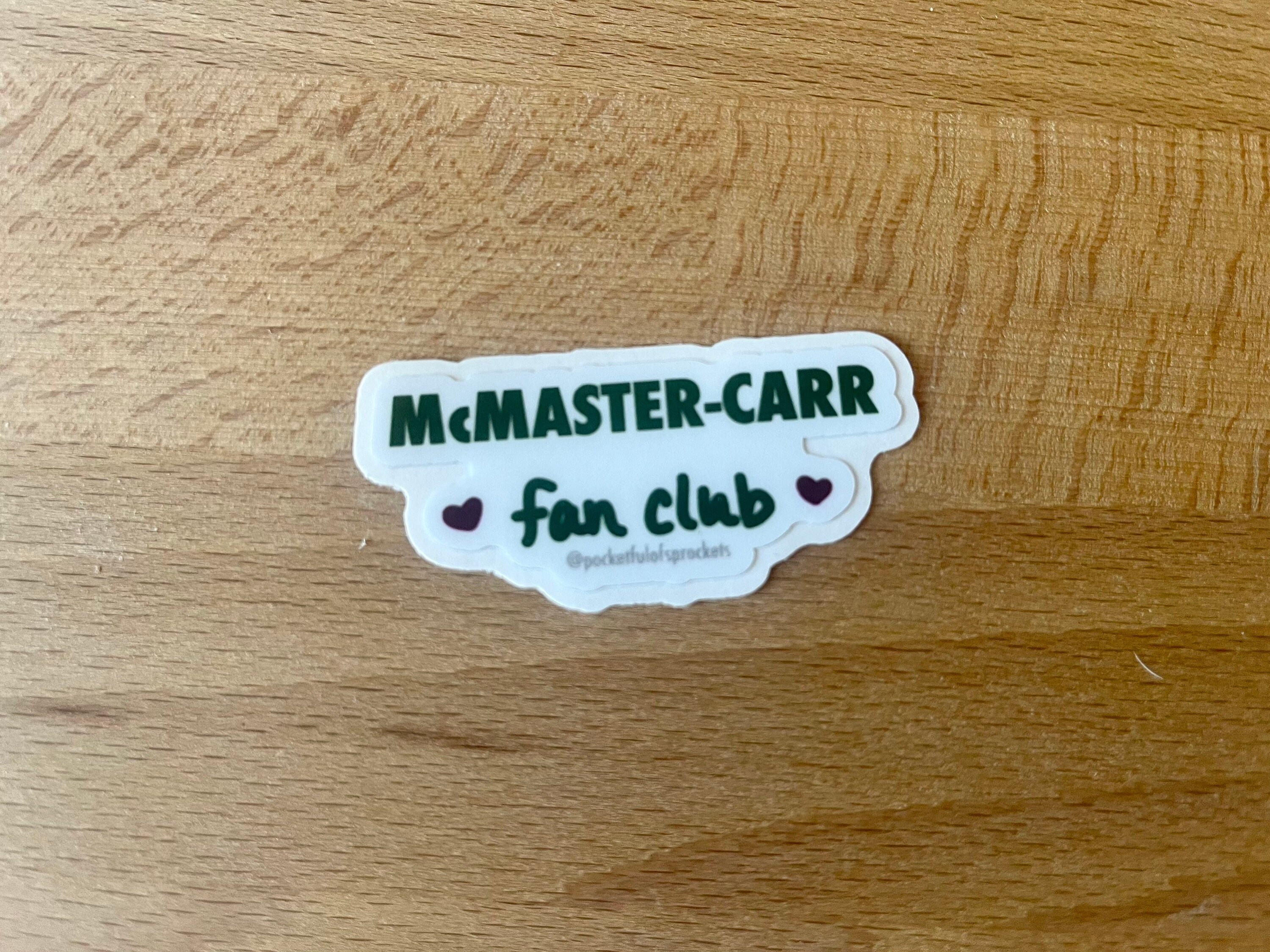 Mcmaster-carr Fan Club Vinyl Sticker - Etsy