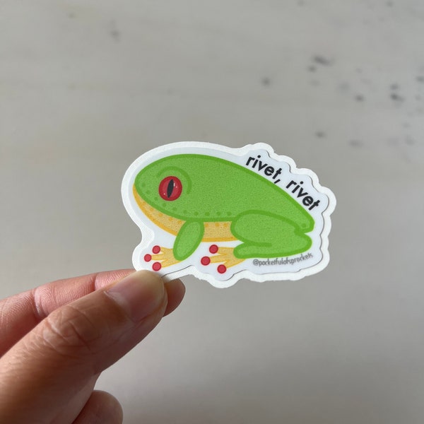 Riveting Frog - Vinyl Sticker
