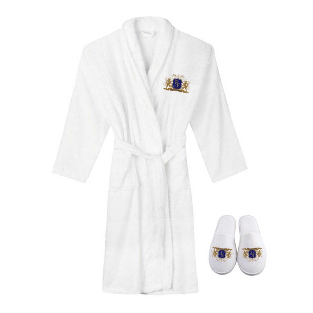 Luxury Bathrobe and Slipper Set in A Gift Box Etsy