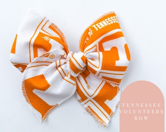 Tennessee Volunteers Hair Bow - Vols hair bow, Vols hair clip, Tennessee hair clip, Tennessee Vols baby headband bow, Tennessee football bow