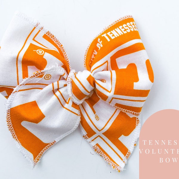 Tennessee Volunteers Hair Bow - Vols hair bow, Vols hair clip, Tennessee hair clip, Tennessee Vols baby headband bow, Tennessee football bow