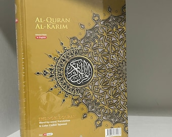 Maqdis Quran | The Noble Quran Word By Word Translation and Color Coded Tajweed (Al Quran Al Karim) Small Size A5 (English-Arabic)