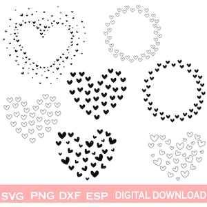 Bundle Svg coeur, Svg coeurs Saint-Valentin, Png contour coeur, amoureux coeurs svg, svg coeur d'amour, sticker coeur, silhouette Cricut, téléchargement