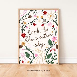 Look To The Western Sky Art Print Poster, Movie Theatre  Broadway Print Poster, Modern Kitchen Wall, Bedroom Decor, Bar Cart Art