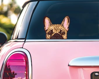 Car & Window French Bulldog Peeker Sticker