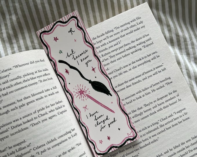 Changed for Good Bookmark, Movie Theatre  Broadway TV Bookmark, Book Lover Gift, Gifts for Readers, Book Accessories, Cute Bookmark