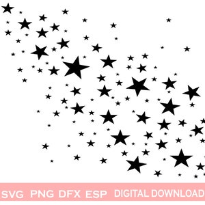 Sparkle Stars achtergrond Svg vallende ster png, Sparkle Stars jpg, Christmas Star bundel, Twinkle Star, Cricut silhouet, Instant Download