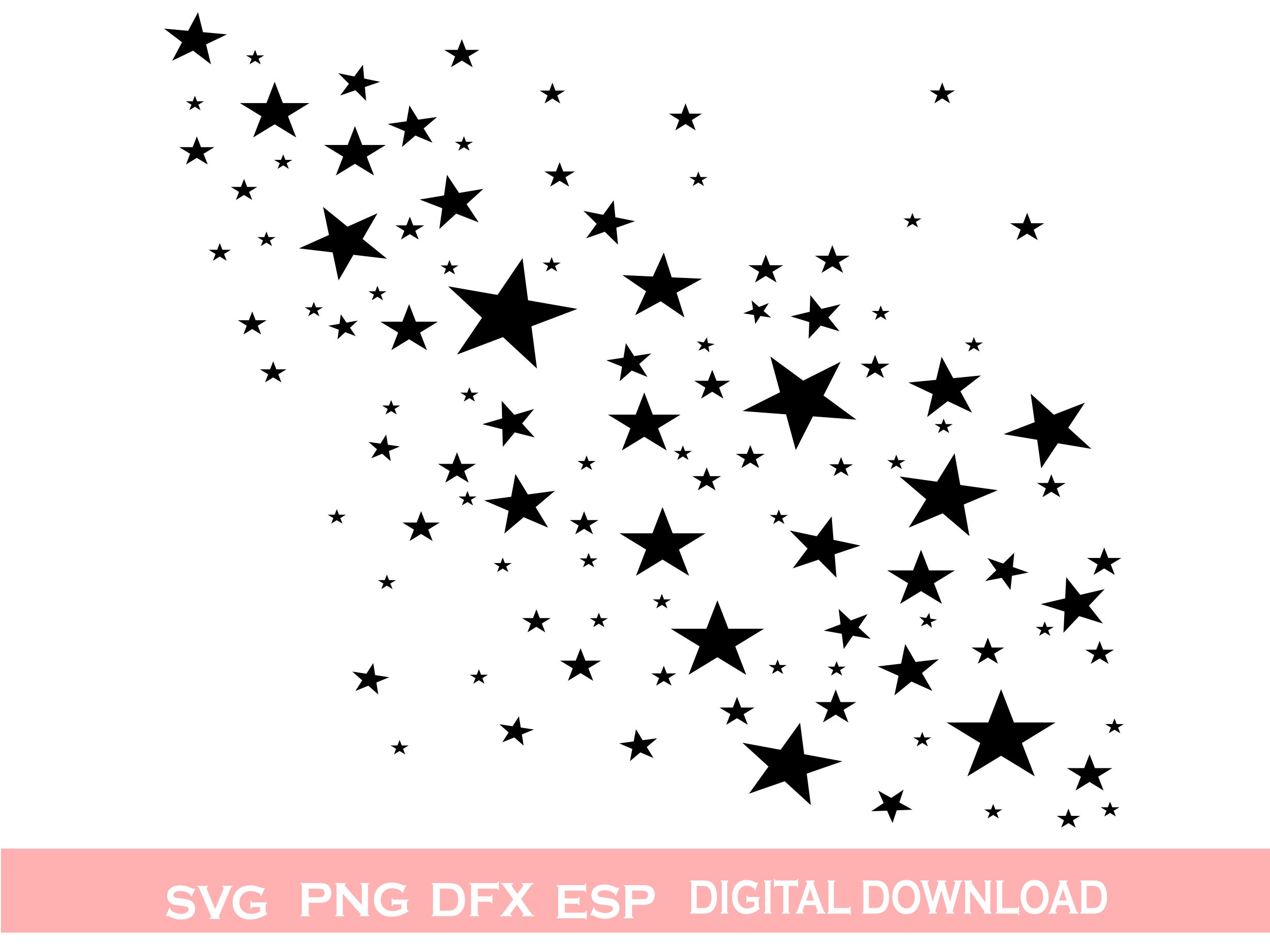 Sparkle Stars Background Svg Shooting star png, Sparkle Stars jpg, Christmas Star Bundle, Twinkle Star,Cricut silhouette, Instant Download