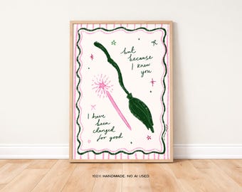 Changed for Good Print Art Poster, Movie Theatre Broadway London West End Art Print, Modern Kitchen Wall, Bedroom Decor, Bar Cart Art