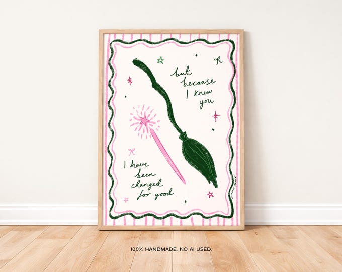 Changed for Good Print Art Poster, Movie Theatre Broadway London West End Art Print, Modern Kitchen Wall, Bedroom Decor, Bar Cart Art