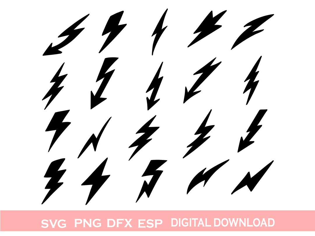 Lightening Bolt Svg, Thunderbolt, Lightning, Flash, Esp,dxf, Png, Jpg ...