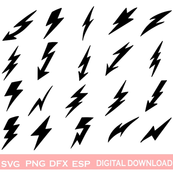 Thunderbolt Svg - Etsy