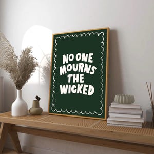 No One Mourns The (A1 Size) Art Poster, Movie Theatre  Broadway Print Poster,  Modern Kitchen Bedroom Decor, Bar Cart Art, Digital Download