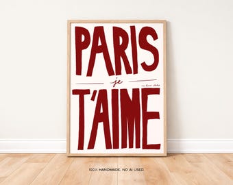 Paris Je T'aime konsttryckaffisch