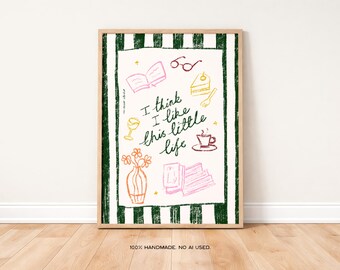 I Think I Like This Little Life Print, Vintage Retro Wall Art (Digital Download)