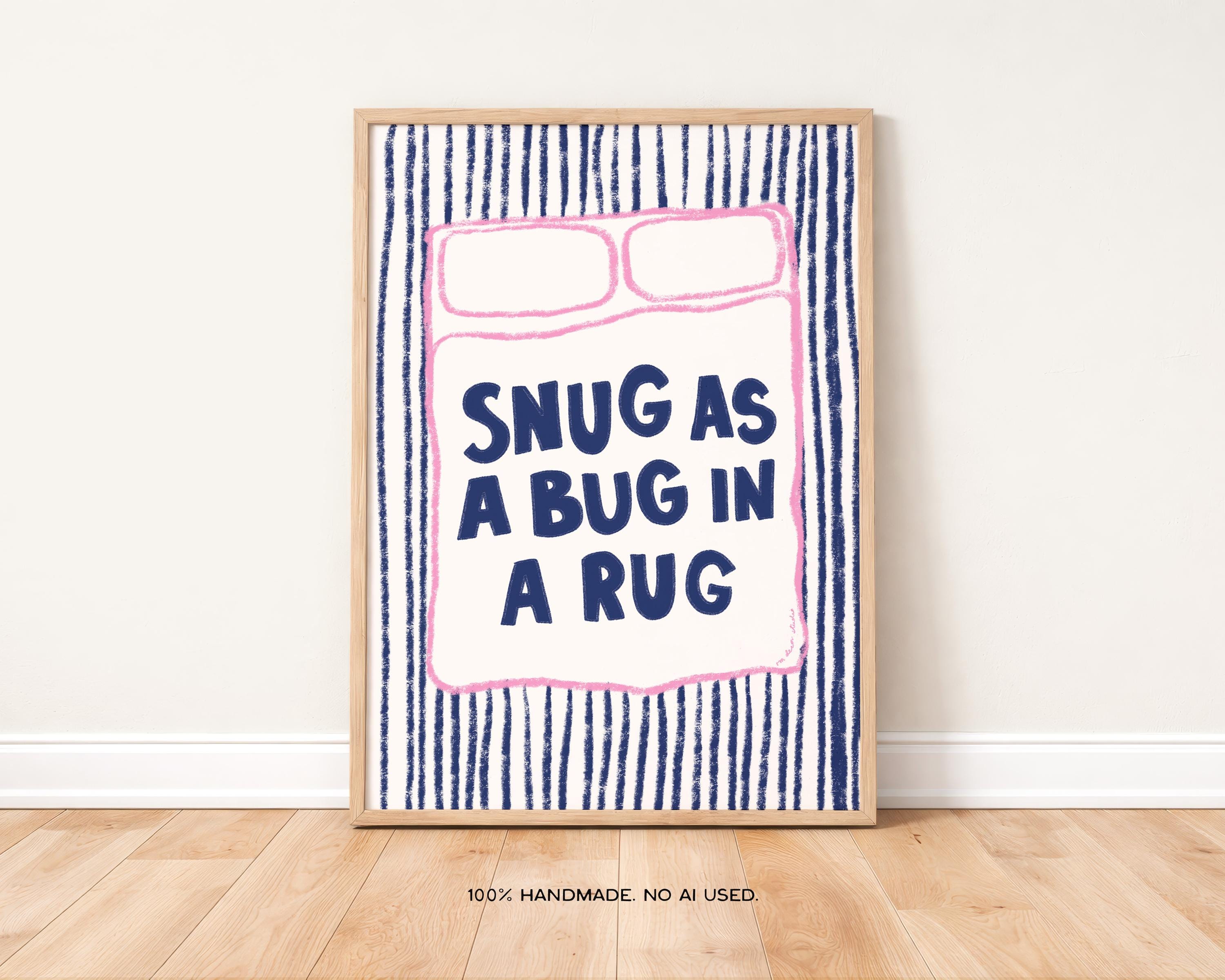 Snug as A Bug Art Print, Retro Mid Century Modern Bedroom Decor - Etsy