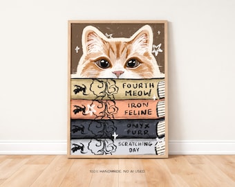 Scratching Day Ginger Cat Wall Art | Digital Download
