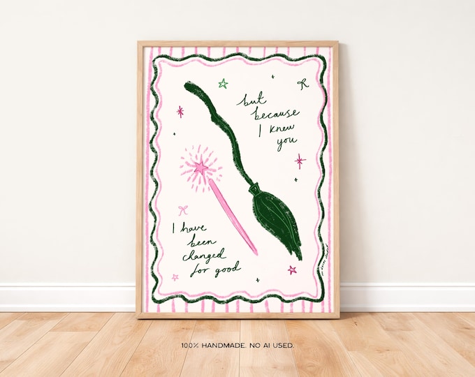 Changed for Good Art Print Poster, Movie Theatre Broadway Poster, London West End Print, Modern Kitchen Bedroom Decor, Digital Download