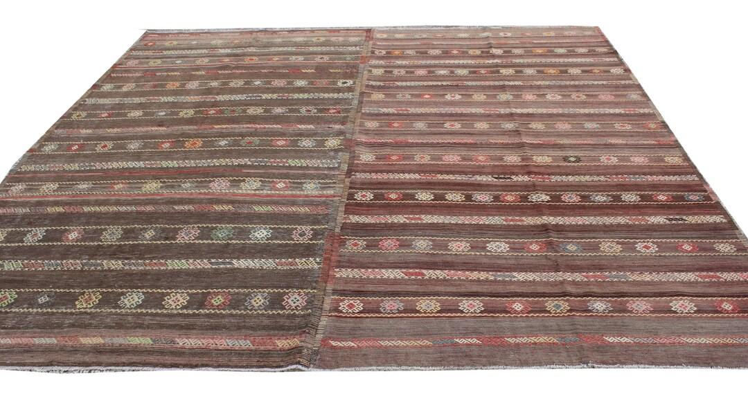 Artec Rug 10.7x11.8 Ft Large Kilim Rug, Color Ful Kilim Rug, Vintage Turkish ...