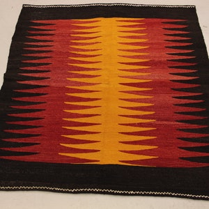 Alfombra kilim geométrica de 3.4x3.2 pies, alfombra kilim grande, alfombra kilim vintage hecha a mano, alfombra kilim turca, alfombra kilim dormitorio, alfombra kilim étnica MYK-571 imagen 1