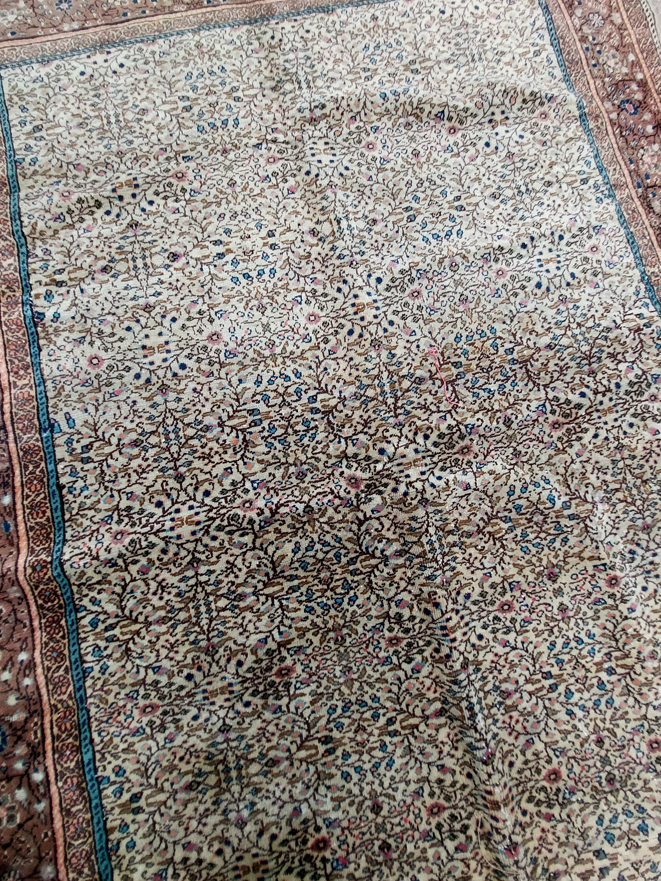 ヴィンテージラグ プレーベル ラグ カーペット 防炎 ウール絨毯 ギャベ柄 おしゃれ