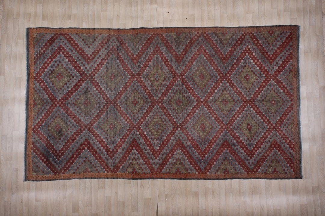 ヴィンテージキリムラグ ヴィンテージキリムラグ 9,6x5,4 フィート エリアキリムラグ